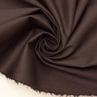 Tissu coton élasthanne uni chocolat marron foncé