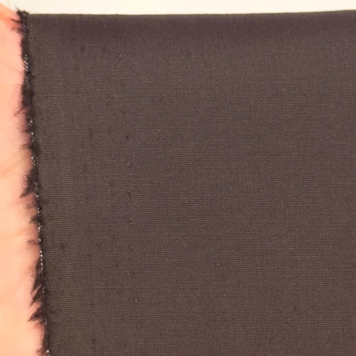 Tissu coton élasthanne uni chocolat marron foncé