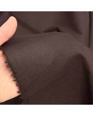 Tissu coton élasthanne uni chocolat marron foncé