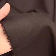 Tissu coton élasthanne uni chocolat marron foncé