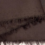 Tissu coton élasthanne uni chocolat marron foncé