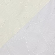 Tissu damassé pour nappe polyester blanc – Déperlant