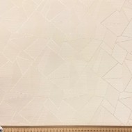 Tissu damassé pour nappe polyester crème – Déperlant
