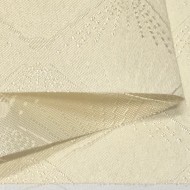 Tissu damassé pour nappe polyester éventail crème – Déperlant