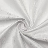 Tissu damassé pour nappe polyester éventail blanc – Déperlant