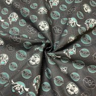 Tissu coton Batman logo noir Tissu coton Batman logo noir
