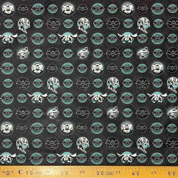 Tissu coton Batman logo noir Tissu coton Batman logo noir