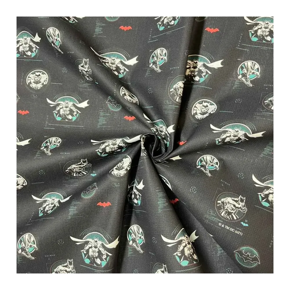 Tissu coton Batman noir