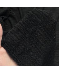 Tissu maille jacquard polyester élasthanne texturé géométrique noir