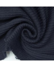 Tissu maille côtelé polyester élasthanne uni bleu marine foncé Tissu maille côtelé polyester élasthanne uni bleu marine foncé