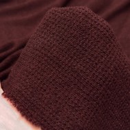 Tissu maille nid d'abeille polyester effet tricot uni bordeaux Tissu maille nid d'abeille polyester effet tricot uni bordeaux