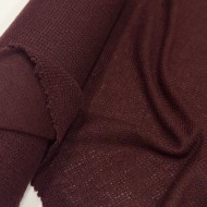 Tissu maille nid d'abeille polyester effet tricot uni bordeaux Tissu maille nid d'abeille polyester effet tricot uni bordeaux