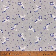 Tissu coton imprimé licorne violet clair