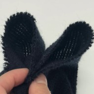 Tissu maille nid d'abeille polyester effet tricot uni bleu marine foncé