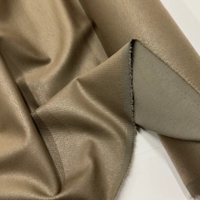 Tissu milano polyester viscose élasthanne effet satiné bronze