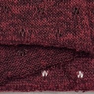 Tissu maile ajourée polyester lurex élasthanne bordeaux chiné