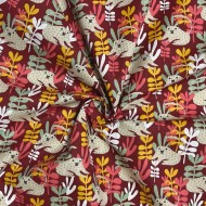 Tissu coton imprimé koala multi couleur