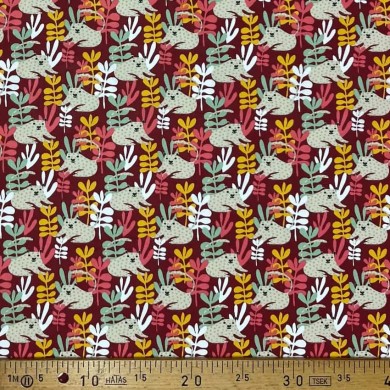Tissu coton imprimé koala multi couleur Tissu coton imprimé koala multi couleur