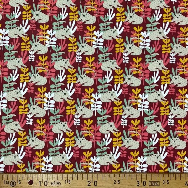 Tissu coton imprimé koala multi couleur Tissu coton imprimé koala multi couleur