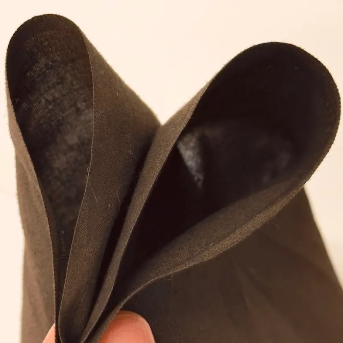 Tissu voile coton polyester uni marron