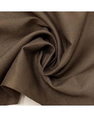Tissu voile coton polyester uni marron