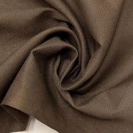 Tissu voile coton polyester uni marron