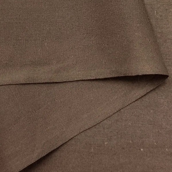 Tissu voile coton polyester uni marron Tissu voile coton polyester uni marron