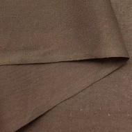 Tissu voile coton polyester uni marron