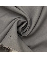 Tissu voile coton polyester uni gris foncé