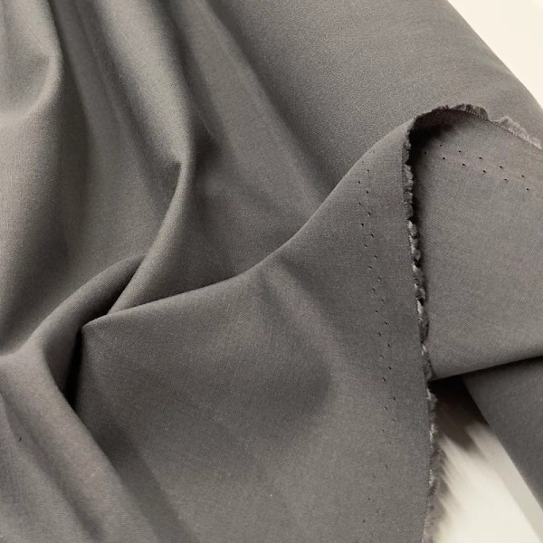 Tissu voile coton polyester uni gris foncé Tissu voile coton polyester uni gris foncé