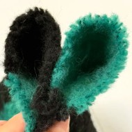 Tissu laine polyester brossé à grandes rayures vert et noir