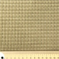 Tissu polyester relief à carreaux velouté vert sauge