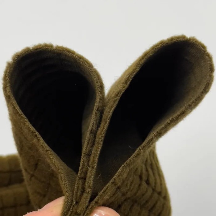 Tissu polyester relief à carreaux velouté kaki