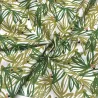 Tissu coton imprimé feuillage vert