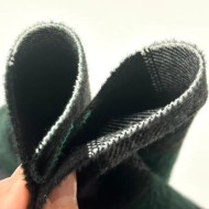 Tissu aspect lainage polyester coton effet flanelle à grands carreaux noir vert Tissu aspect lainage polyester coton effet flanelle à grands carreaux noir vert