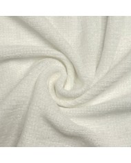 Tissu polyester effet velours uni blanc Tissu polyester effet velours uni blanc