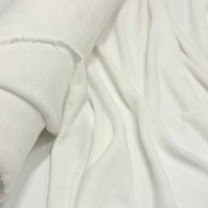 Tissu polyester effet velours uni blanc Tissu polyester effet velours uni blanc
