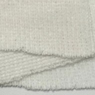 Tissu polyester effet velours uni blanc Tissu polyester effet velours uni blanc