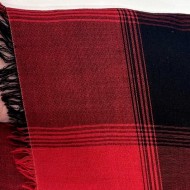 Tissu 100% coton écossais rouge vif noir Tissu 100% coton écossais rouge vif noir