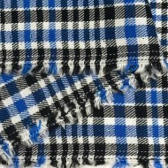 Tissu 100% viscose motif prince-de-galles bleu et noir Tissu 100% viscose motif prince-de-galles bleu et noir