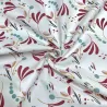 Tissu coton imprimé howell rouge mutli-couleur Tissu coton imprimé howell rouge mutli-couleur