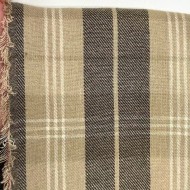 Tissu 100% coton à carreaux beiges et taupe Tissu 100% coton à carreaux beiges et taupe