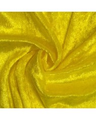 Tissu panne de velours polyester uni citron Tissu panne de velours polyester uni citron