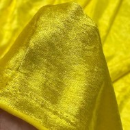 Tissu panne de velours polyester uni citron Tissu panne de velours polyester uni citron