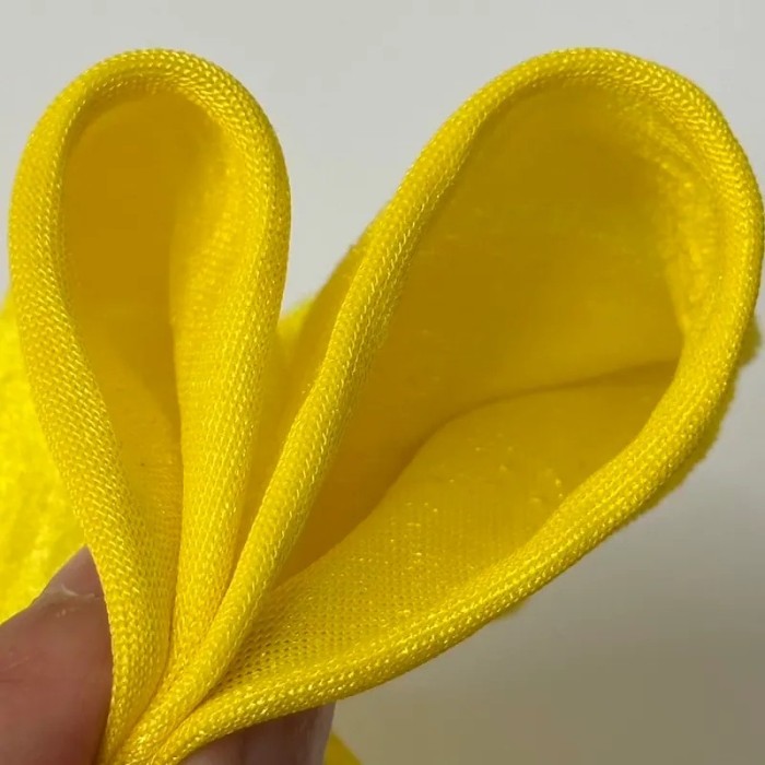 Tissu panne de velours polyester uni citron Tissu panne de velours polyester uni citron
