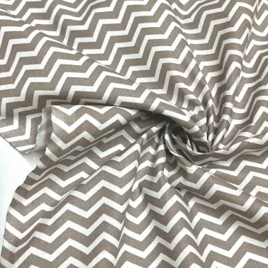 Tissu coton imprimé vague gris