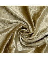 Tissu panne de velours polyester uni beige doré Tissu panne de velours polyester uni beige doré