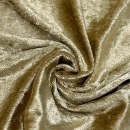 Tissu panne de velours polyester uni beige doré Tissu panne de velours polyester uni beige doré