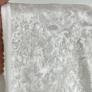 Tissu panne de velours polyester uni blanc Tissu panne de velours polyester uni blanc