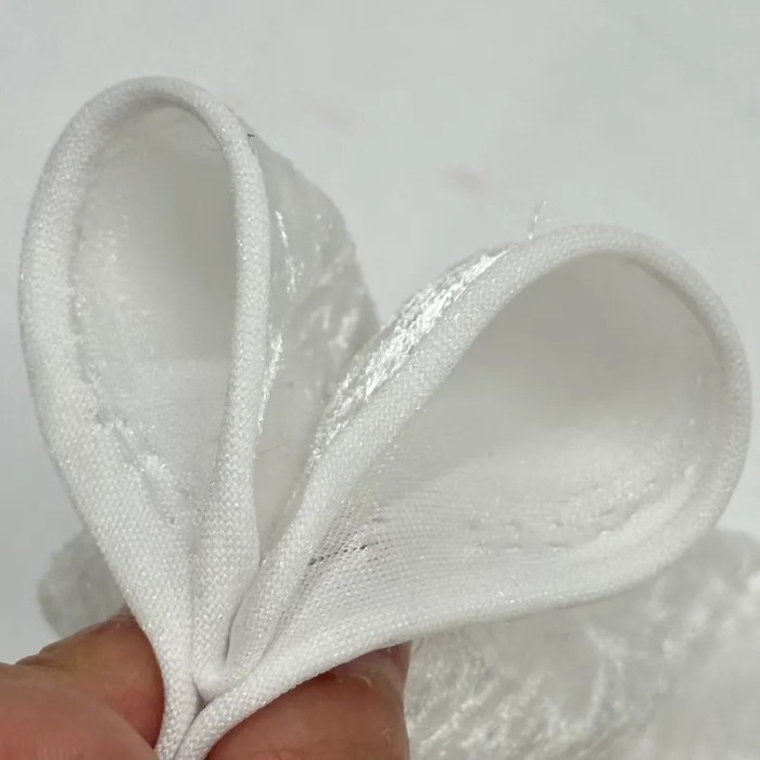 Tissu panne de velours polyester uni blanc Tissu panne de velours polyester uni blanc